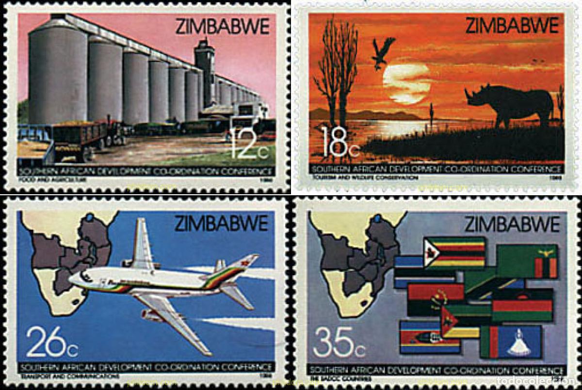 Sellos: 39980 MNH ZIMBABUE 1986 CONFERENCIA PARA LA COORDINACION DEL DESARROLLO EN AFRICA