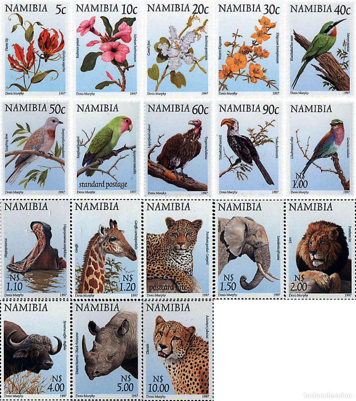 Sellos: 96404 MNH NAMIBIA 1997 FAUNA Y FLORA