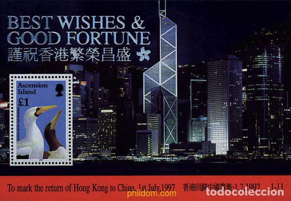 Sellos: 33241 MNH ASCENSION 1997 RETORNO DE HONG KONG A LA CHINA