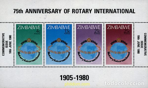 Sellos: 34203 MNH ZIMBABUE 1980 75 ANIVERSARIO DEL ROTARY INTERNATIONAL
