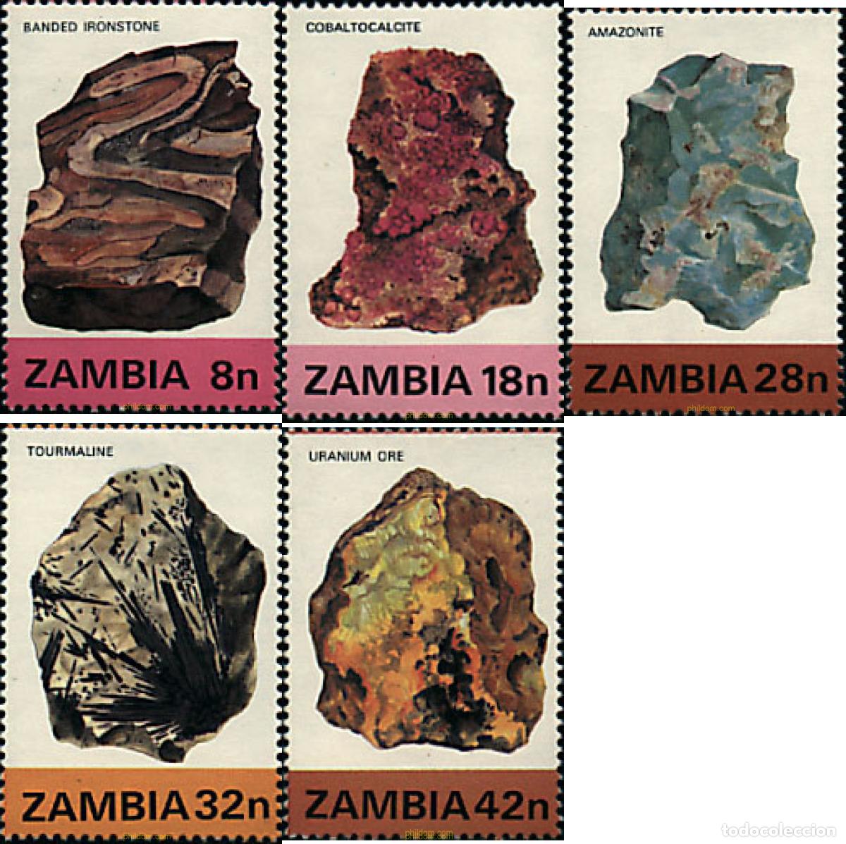 Sellos: 34246 MNH ZAMBIA 1982 MINERALES