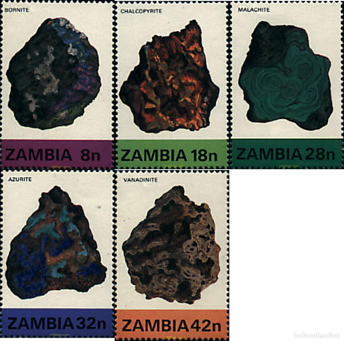 Sellos: 34247 MNH ZAMBIA 1982 MINERALES