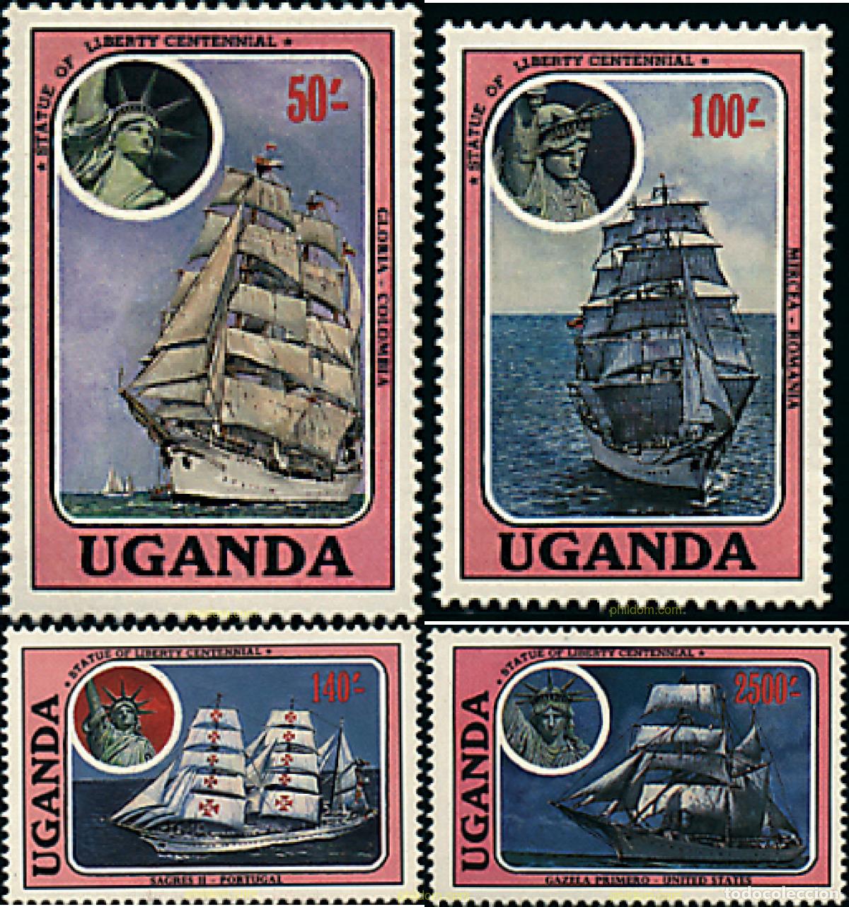 Selos: 234340 MNH UGANDA 1986 CENTENARIO DE LA ESTATUA DE LA LIBERTAD