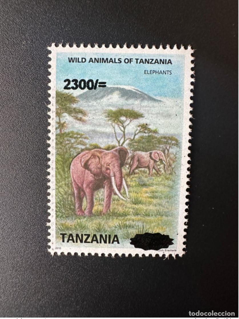 Francobolli: Tanzania 2020 Mi. 5458 sobrecargado Sobreimpresi&oacute;n Animales salvajes Elefantes Vida silvestre