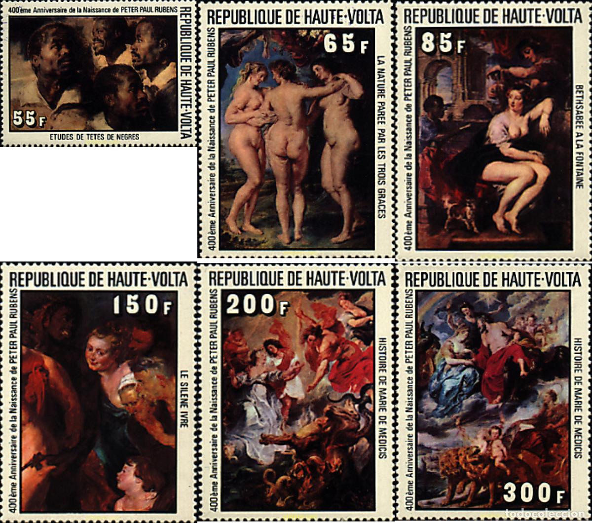 Sellos: 169509 MNH ALTO VOLTA 1977 PINTURAS DE RUBENS