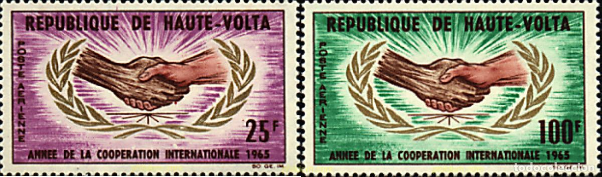 Sellos: 122735 MNH ALTO VOLTA 1965 A&Ntilde;O DE LA COOPERACION INTERNACIONAL