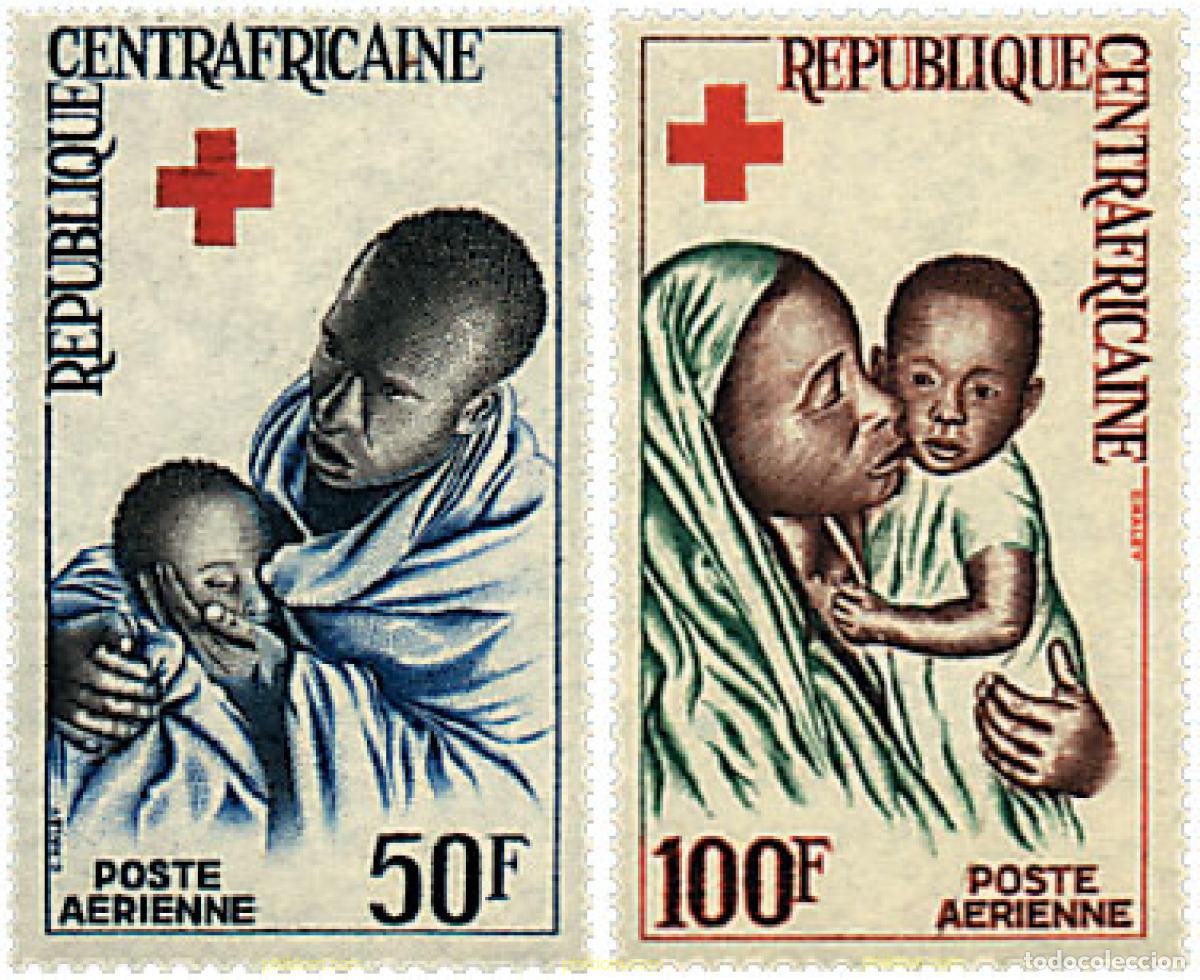 Sellos: 50725 MNH CENTROAFRICANA 1965 PRO CRUZ ROJA