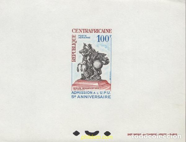 Sellos: 651901 MNH CENTROAFRICANA 1965 5 ANIVERSARIO DE LA ADMISION A LA UPU