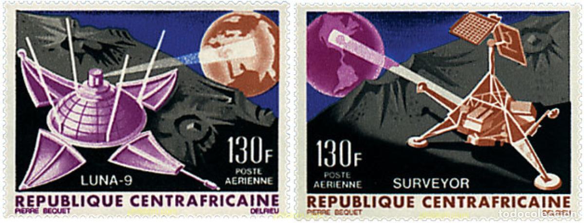 Sellos: 602309 MNH CENTROAFRICANA 1966 CONQUISTA DE LA LUNA