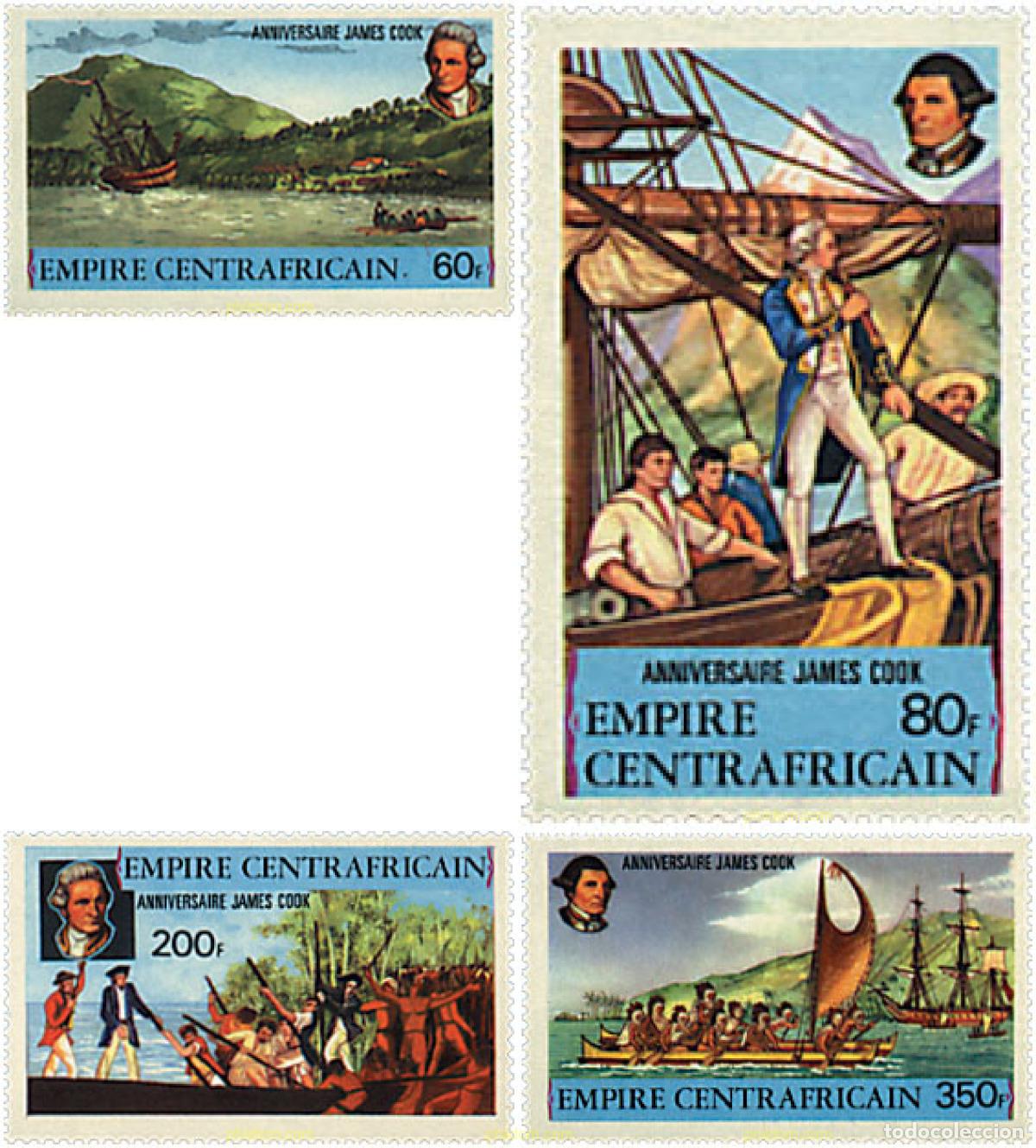 Sellos: 50802 MNH CENTROAFRICANA 1978 250 ANIVERSARIO DEL NACIMIENTO DE JAMES COOK