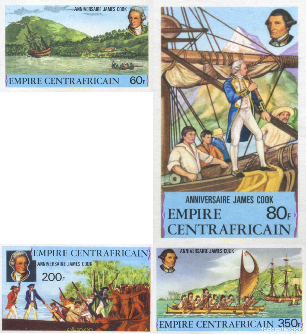 Sellos: 139740 MNH CENTROAFRICANA 1978 250 ANIVERSARIO DEL NACIMIENTO DE JAMES COOK