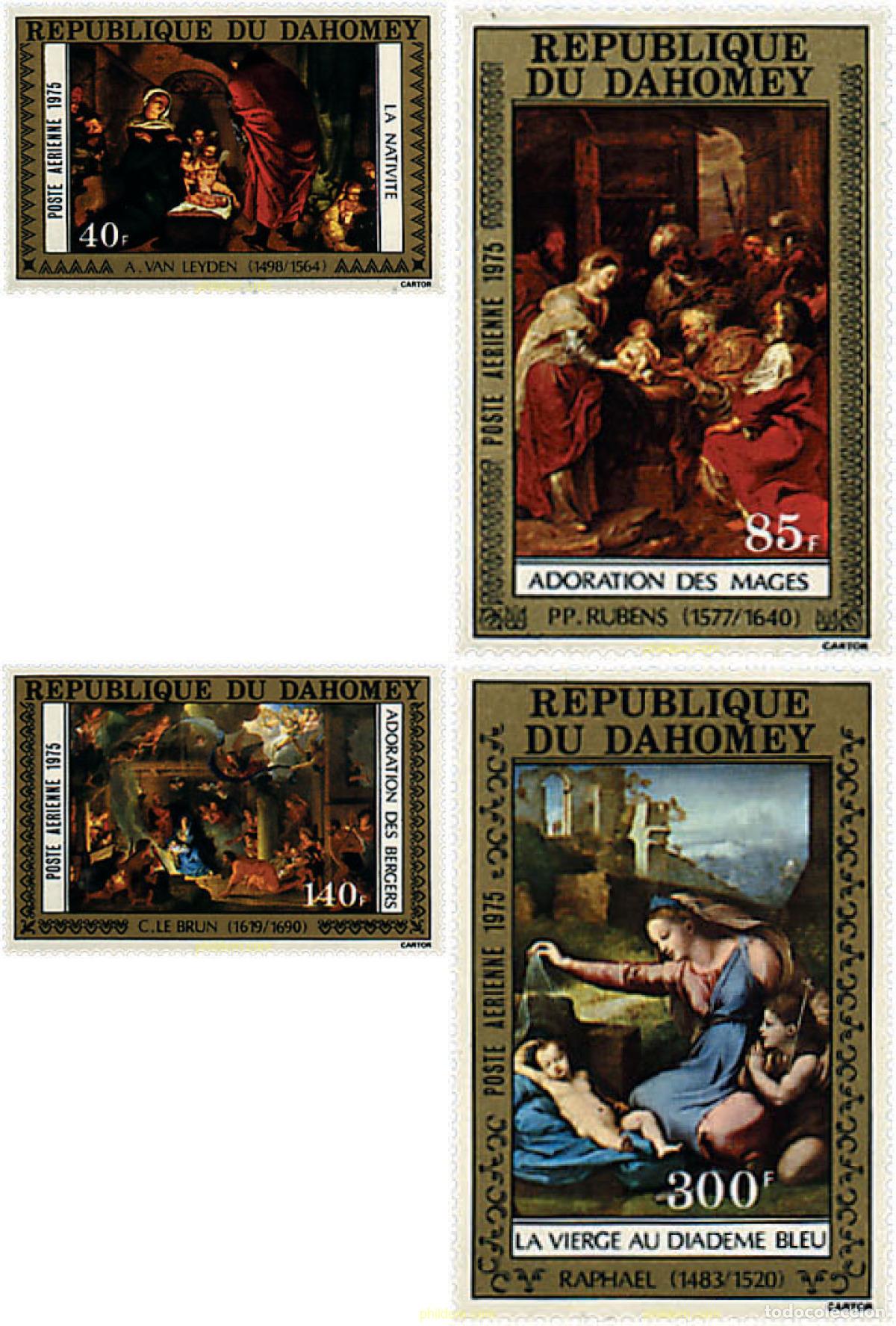 Sellos: 193785 MNH DAHOMEY 1975 NAVIDAD. PINTURAS