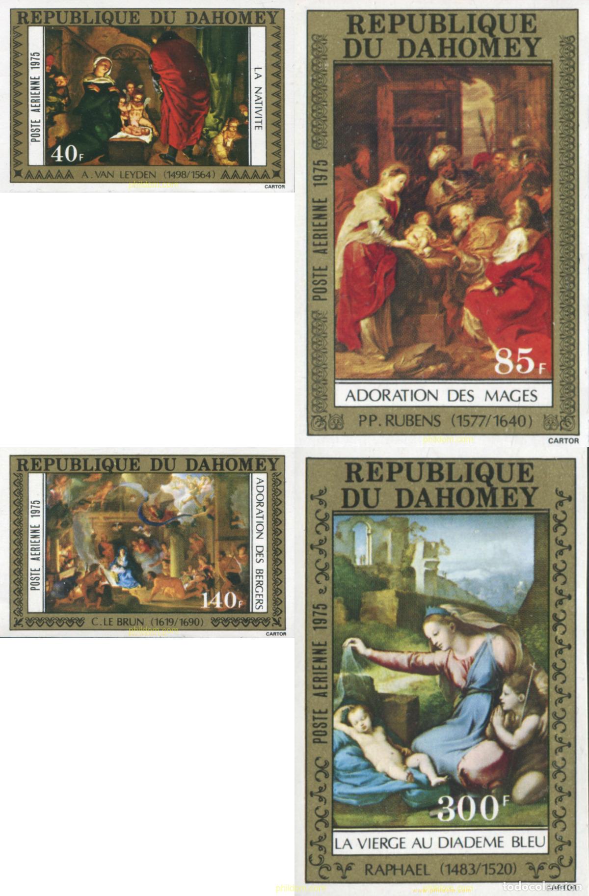 Sellos: 193786 MNH DAHOMEY 1975 NAVIDAD. PINTURAS