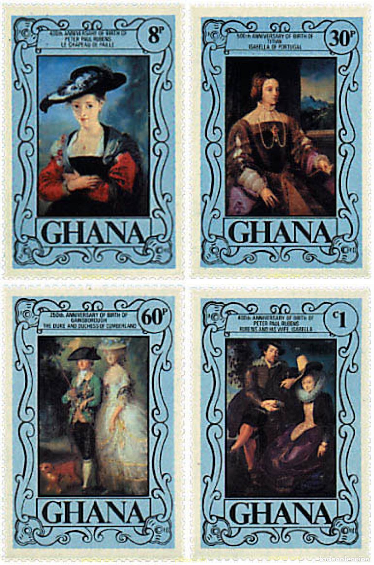 Sellos: 211232 MNH GHANA 1977 ANIVERSARIOS DE PINTORES