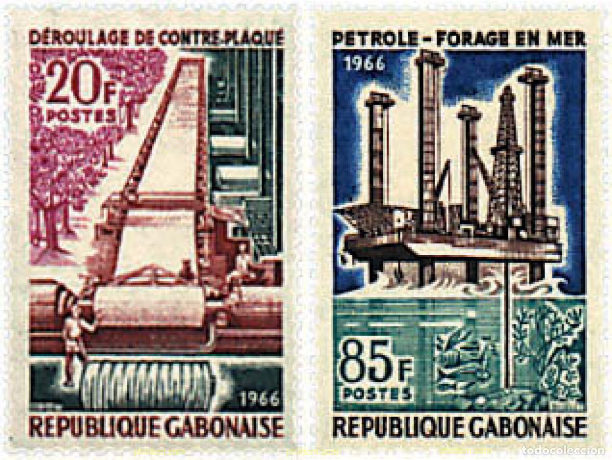 Sellos: 140726 MNH GABON 1966 INDUSTRIAS