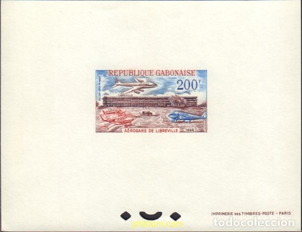 Sellos: 140746 MNH GABON 1966 AEROPUERTO DE LIBREVILLE