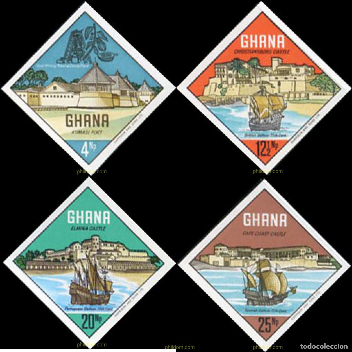 Sellos: 211328 MNH GHANA 1967 FORTALEZAS Y CARABELAS