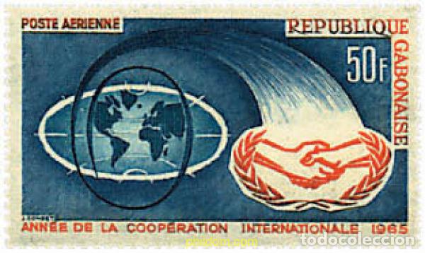 Sellos: 194356 MNH GABON 1965 A&Ntilde;O DE LA COOPERACION INTERNACIONAL