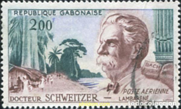 Sellos: 668470 USED GABON 1960 DOCTOR SCHWEITZER