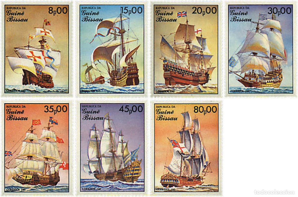 Sellos: 134859 MNH GUINEA BISSAU 1985 BARCOS VELEROS HISTORICOS