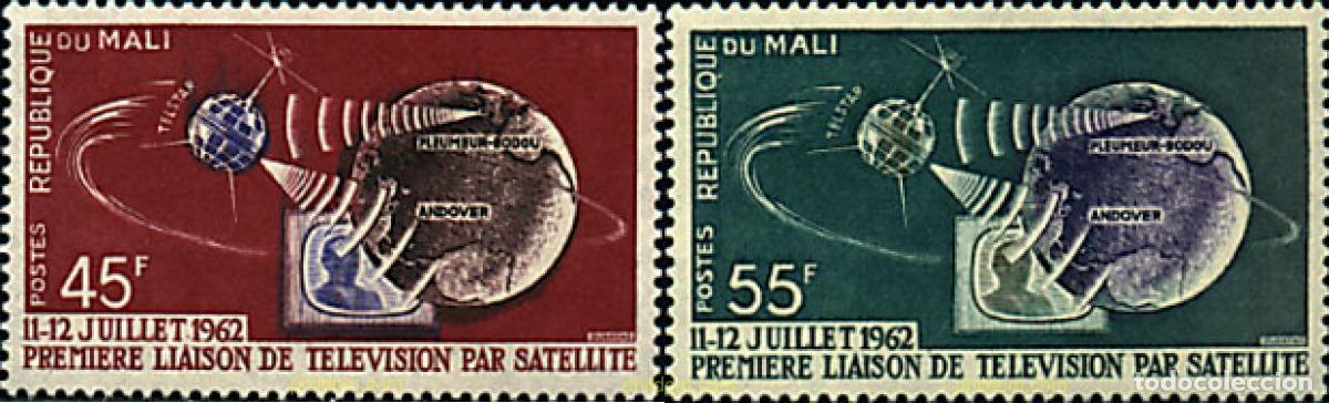 Stamps: 221967 MNH MALI 1962 TELEVISION VIA SATELITE.