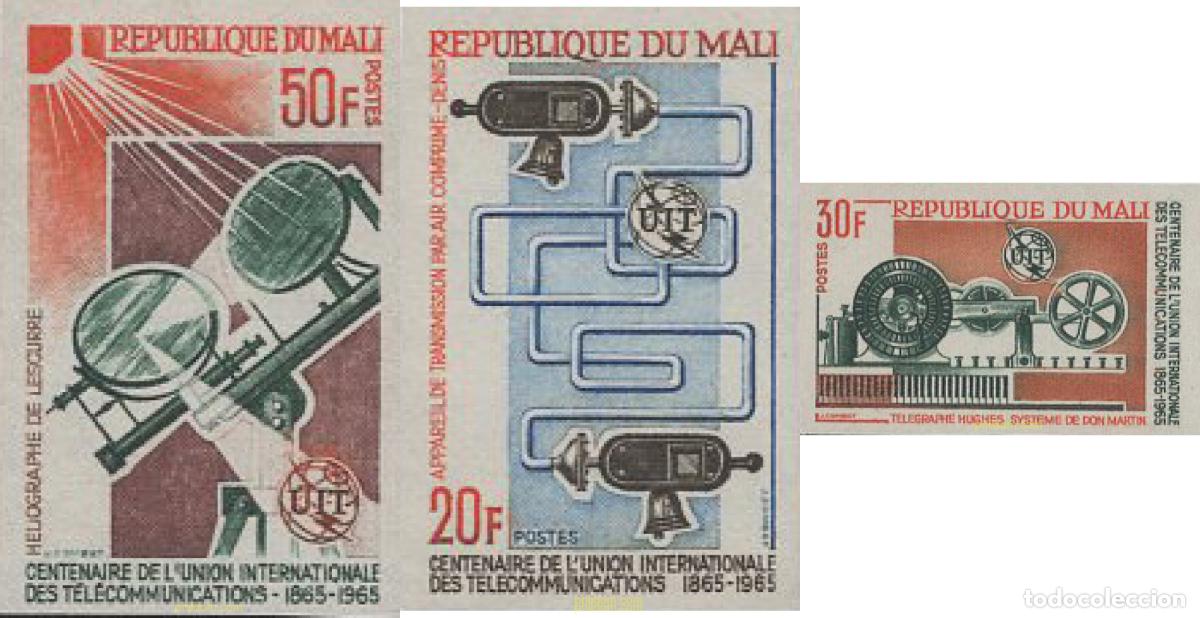 Sellos: 204888 MNH MALI 1965 CENTENARIO DE LA UNION INTERNACIONAL DE TELECOMUNICACIONES