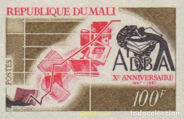 Sellos: 592961 MNH MALI 1968 10&ordm; ANIVERSARIO DE LA ASOCIACI&Oacute;N PARA EL DESARROLLO DE BIBLIOTECAS Y ARCHIVO