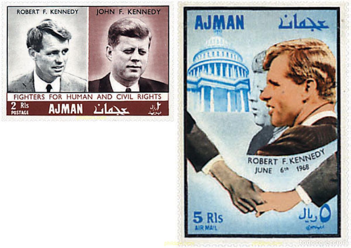 Sellos: 181044 MNH AJMAN 1968 LUCHADORES POR LOS DERECHOS HUMANOS Y CIVILES