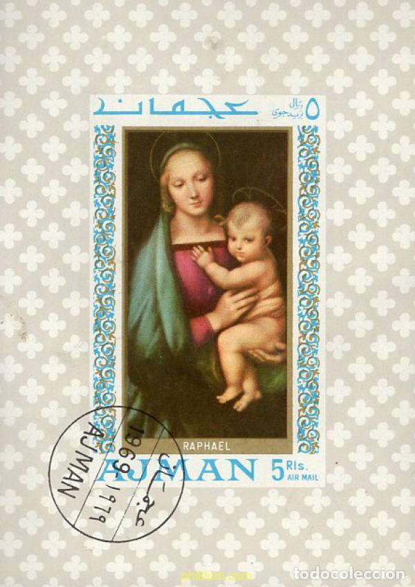 Sellos: 668657 USED AJMAN 1968 PINTURAS RELIGIOSAS