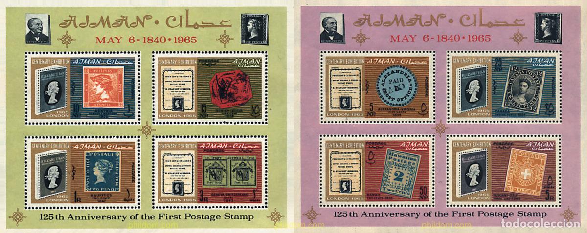 Sellos: 60211 MNH AJMAN 1965 125 ANIVERSARIO DEL SELLO
