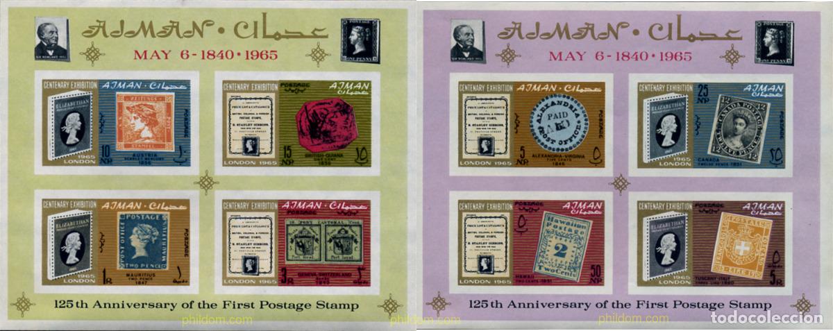 Sellos: 186666 MNH AJMAN 1965 125 ANIVERSARIO DEL SELLO