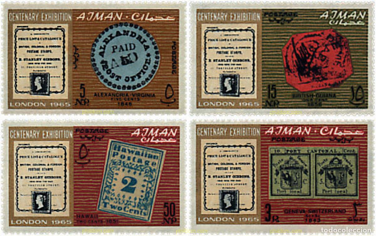 Sellos: 678274 MNH AJMAN 1965 125 ANIVERSARIO DEL SELLO