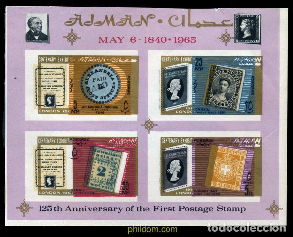 Sellos: 199173 MNH AJMAN 1965 125 ANIVERSARIO DEL SELLO