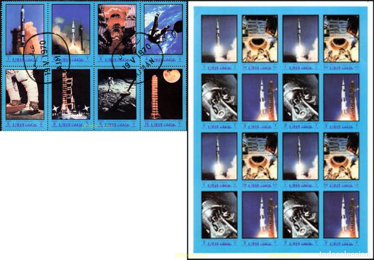 Sellos: 21548 USED AJMAN 1970 PROGRAMA APOLLO Y GEMINI