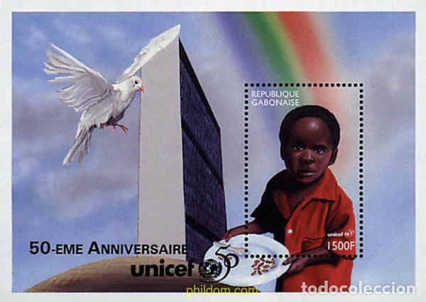 Sellos: 74266 MNH GABON 1997 50 ANIVERSARIO DE LA UNICEF