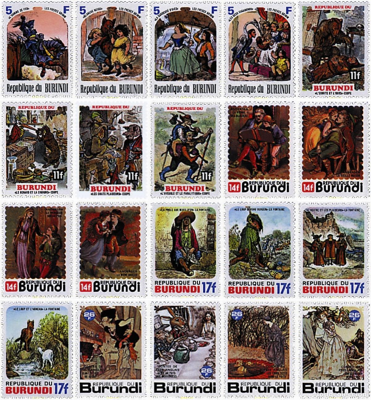 Sellos: 73369 MNH BURUNDI 1977 CUENTOS Y LEYENDAS
