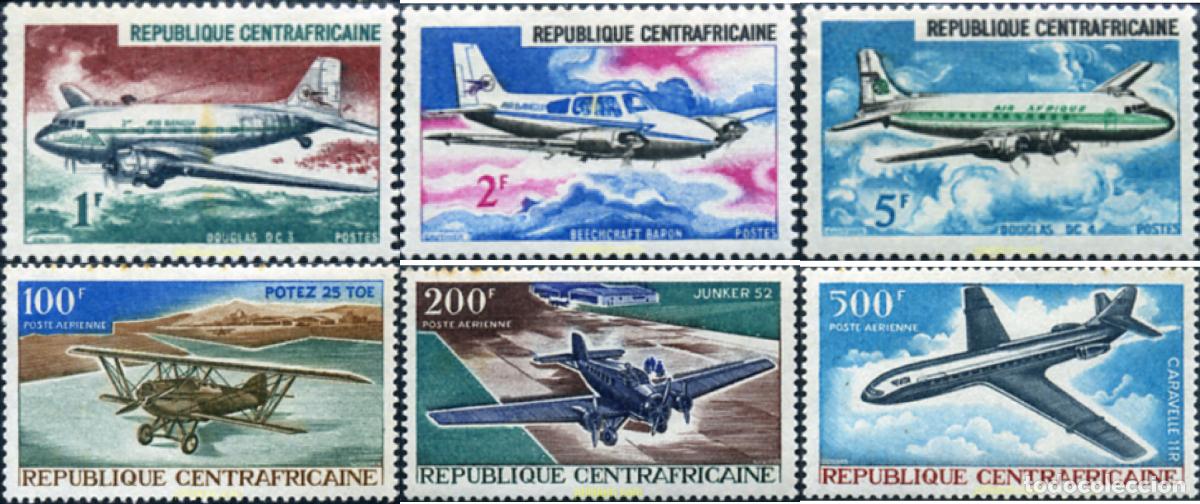 Sellos: 50728 MNH CENTROAFRICANA 1967 AVIONES