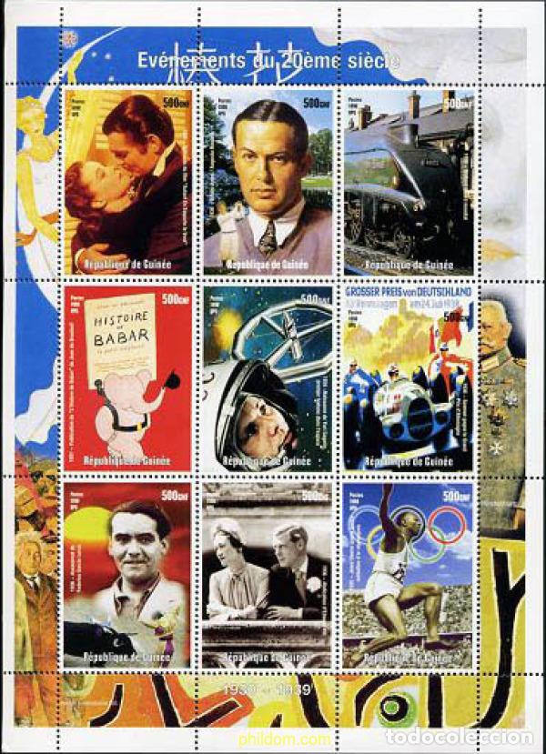 Sellos: 35718 MNH GUINEA 1998 ACONTECIMIENTOS DEL SIGLO XX (1930-1939)