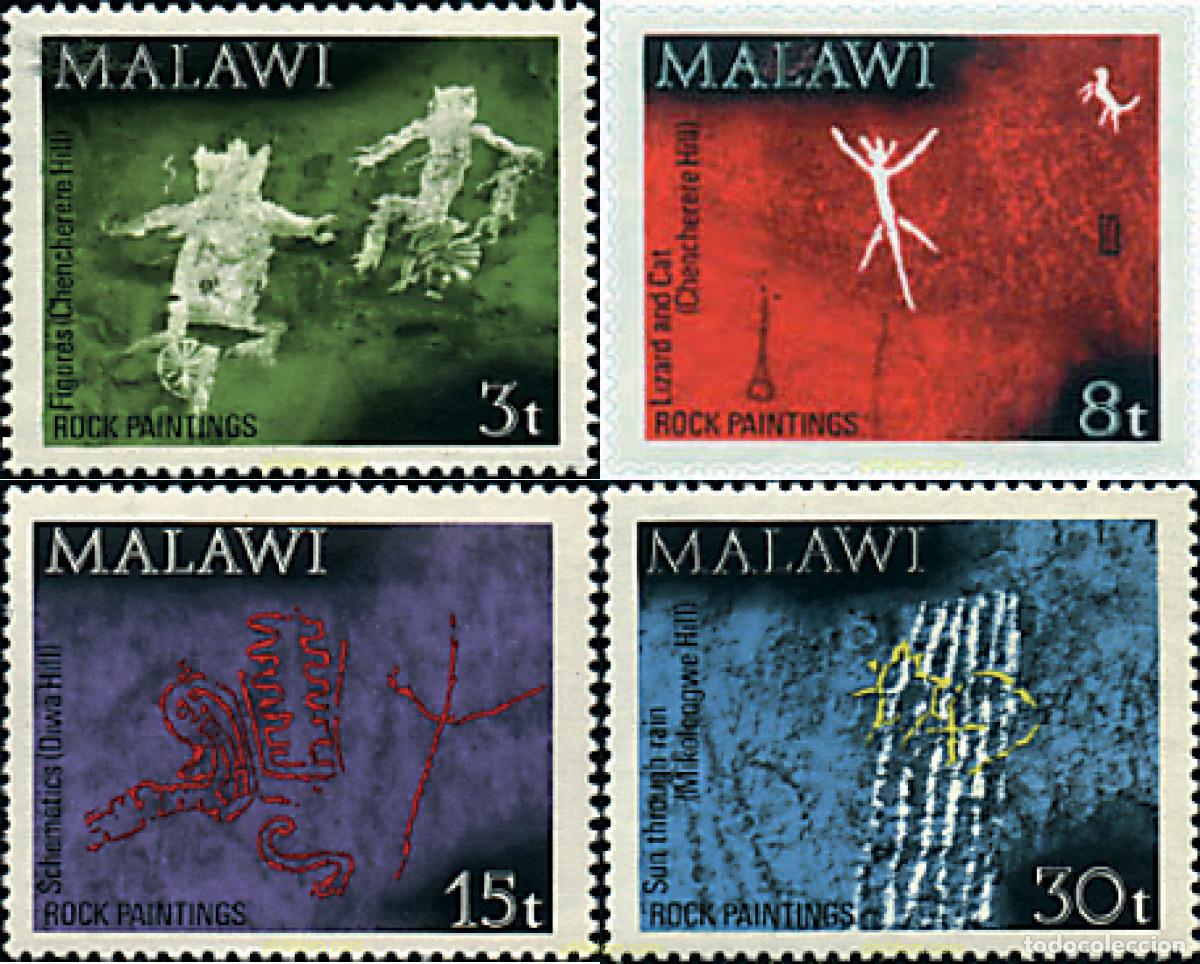 Sellos: 50562 MNH MALAWI 1972 PINTURAS RUPESTRES
