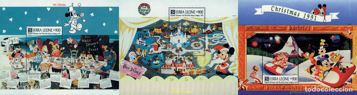 Sellos: 76938 MNH SIERRA LEONA 1991 POSTALES DE NAVIDAD