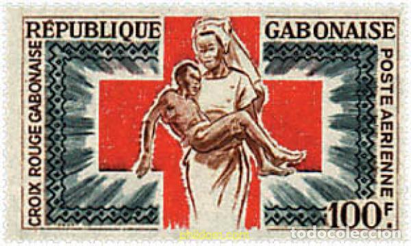 Sellos: 36869 MNH GABON 1965 CRUZ ROJA
