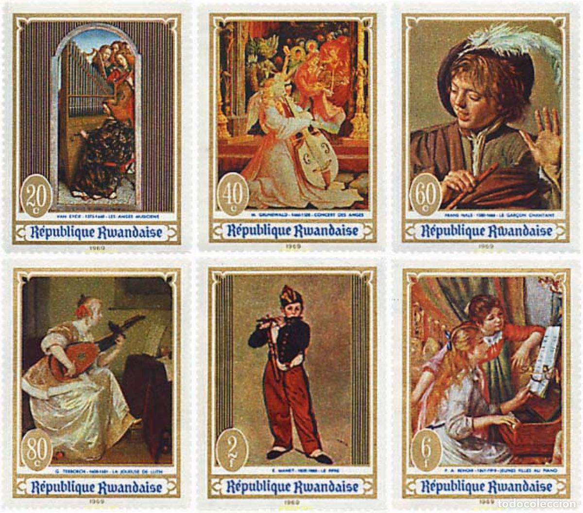 Sellos: 665423 MNH RUANDA 1969 PINTURAS