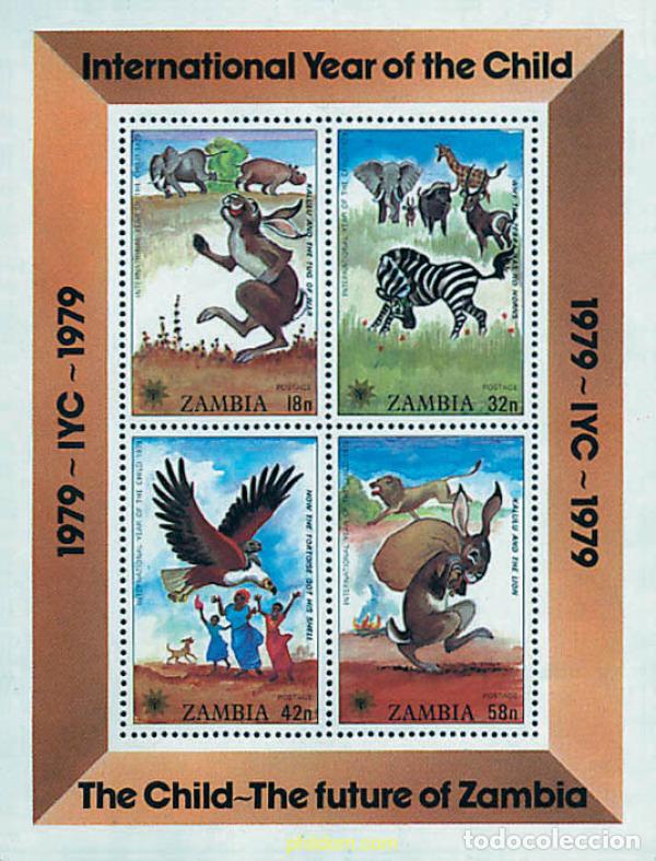 Sellos: 37137 MNH ZAMBIA 1979 A&Ntilde;O INTERNACIONAL DEL NI&Ntilde;O