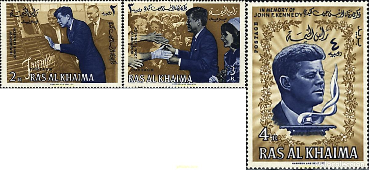 Sellos: 37301 MNH RAS AL KHAIMA 1965 EN MEMORIA DEL PRESIDENTE J.F.KENNEDY