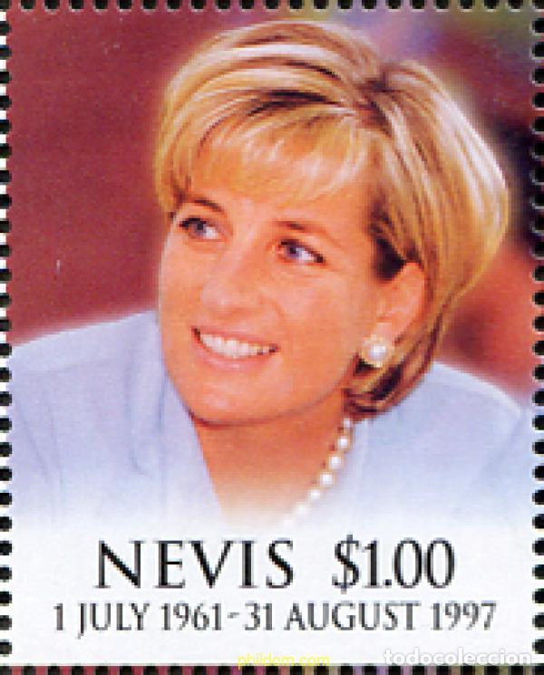 Sellos: 51641 MNH NEVIS 1998 1 ANIVERSARIO DE LA MUERTE DE LA PRINCESA DIANA