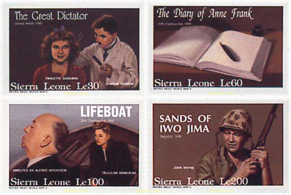 Sellos: 362120 MNH SIERRA LEONA 1991 PELICULAS DE LA SEGUNDA GUERRA MUNDIAL