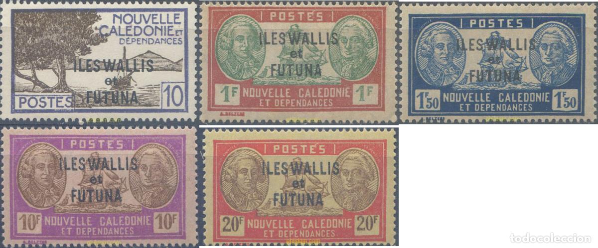 Sellos: 658492 HINGED WALLIS Y FUTUNA 1944 SELLOS DE NUEVA CALEDONIA DE 1928-38 SIN RF SOBRECARGADOS