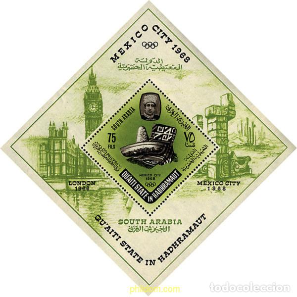 Sellos: 33954 MNH QU AITI. Estado de Hadhramaut 1966 19 JUEGOS OLIMPICOS VERANO MEXICO 1968
