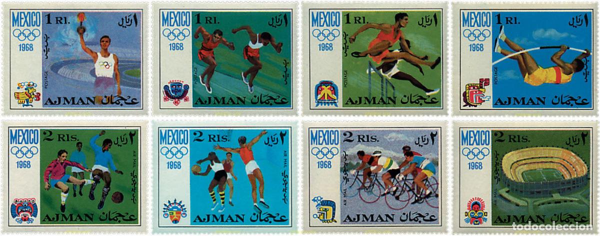 Sellos: 69913 MNH AJMAN 1968 19 JUEGOS OLIMPICOS VERANO MEXICO 1968