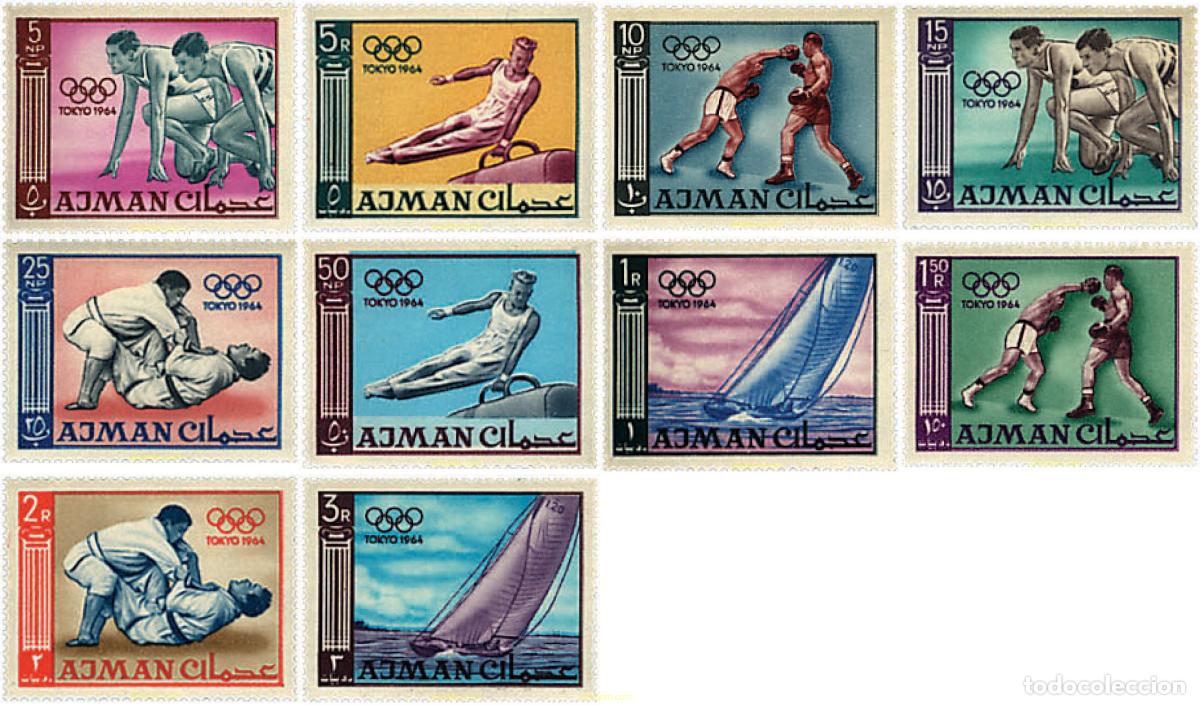 Sellos: 21201 MNH AJMAN 1965 18 JUEGOS OLIMPICOS VERANO TOKIO 1964